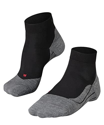 Image of FALKE Men's RU4 Endurance Short M Sso Cotton Anti-Blister 1 Pair Running Socks, Black-Mix 3010, 11-12.5
