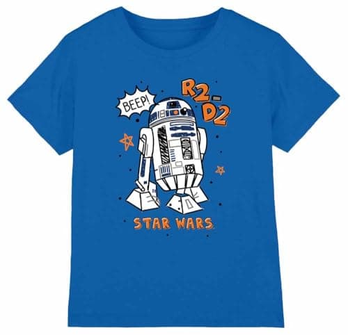 Image of Star Wars R2D2 Marker Unisex Kids T Shirt, Royal, 5-6 Years