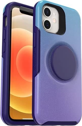 Image of OtterBox + PopGrip Symmetry Series Case for iPhone 12 Mini, Retail Packaging - Making Waves