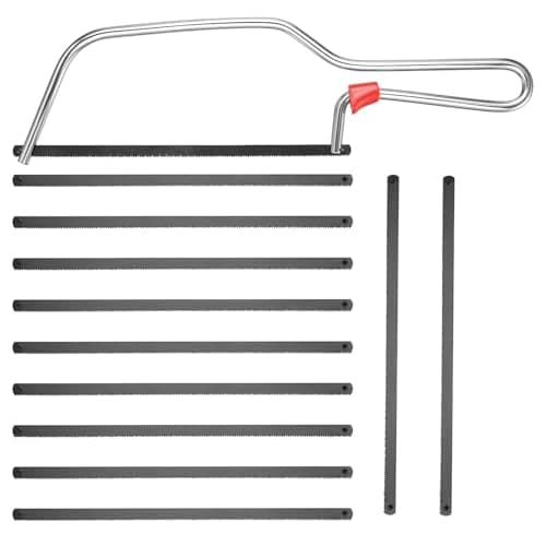 Image of Professional Small Hacksaw with Blade, Handheld Hacksaw, 6"(150mm), Mini Hacksaw Set, Hand Handsaw for Plastic Metal Wood Cutting Saw, with 11 Pcs Saw Blades 