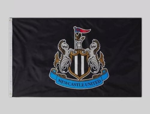 Image of Newcastle United FC Core Crest Flag 150CM X 90CM - Official Football Gift, NUFC, Supporters Flag