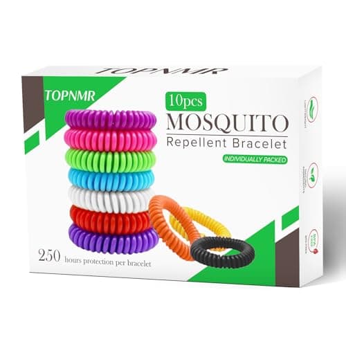 Image of Mosquito Repellent Bracelet Pack of 10 | Deet-Free Insect Bands & Citronella Wristbands for Adults & Kids | Anti Mosquito, Bug Repellent, 250 Hours Protection