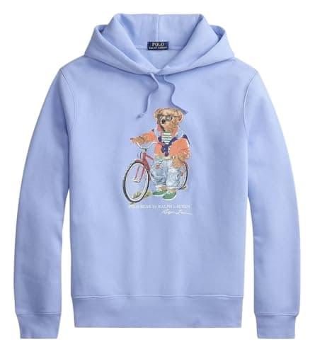 Image of POLO RALPH LAUREN Polo Bear Fleece Hoodie (UK, Alpha, M, Regular, Regular, Austin Blue)