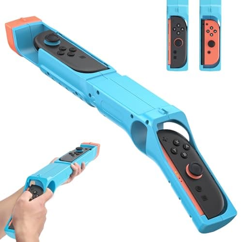 Image of WAXITY Shooting Gun Compatible With Nintendo Switch 2/Switch 1/OLED Joycon, Replacement Controller Hand Grips for Gun Game
