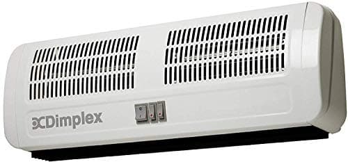 Image of DIMPLEX AC3N White Warm Air Curtain With Adjustable Air Flow Direction & Integral Controls For Single Doorways 3.0kw