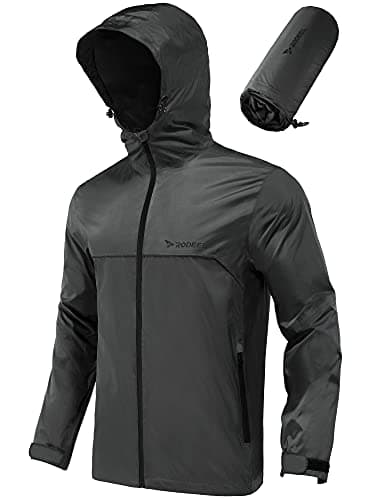 Image of Rodeel Classic Men's Rain Jacket, Waterproof but Breathable Rain Coat, Light Weight and Packable, for Outdoor Sports such as Fishing, Hunting, Hiking