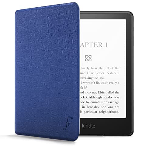 Image of Forefront Cases Case for New Amazon Kindle (16 GB) 6" (11th Generation - 2024 & 2022 Models) - Royal Blue - Slim, Light & Protective, Smart Auto Sleep-Wake Function Cover for Kindle 6"