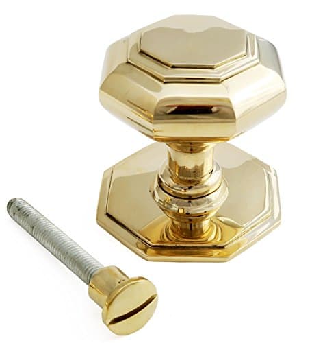 Image of Castelion® Small Solid Brass Octagonal Centre Door Knob (7cm)
