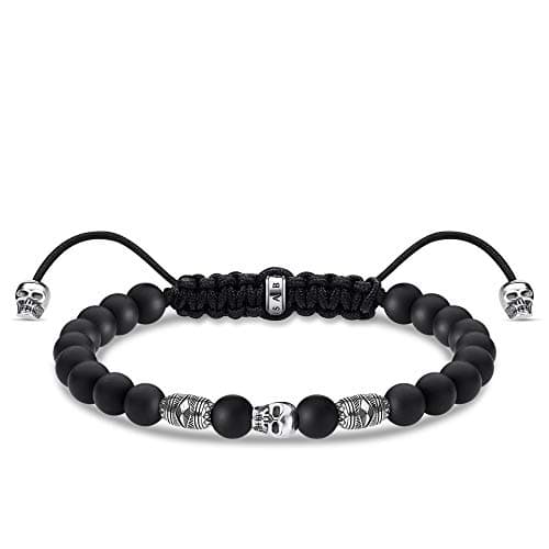 Image of Thomas Sabo Unisex Sterling silver Obsidian bracelet - A1945-811-11-L22v