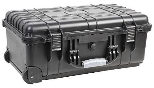 Image of DURATOOL D03137 Black Water Resistant Case with Wheels and Foam Insert - 355mm x 560mm x 230mm