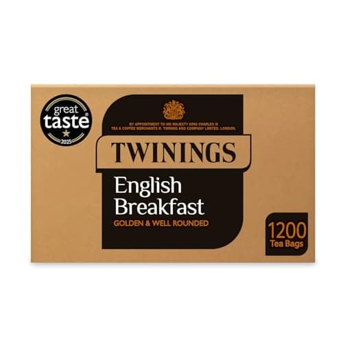 Image of Twinings English Breakfast Bulk Tea | Golden, Well Rounded & Full Bodied Black Tea | Bulk Buy 1200 Biodegradable Tea Bags