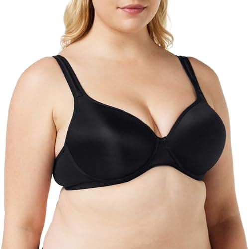 Image of Dorina Women's Rachel Bra - Lightly Padded Demi Bra with Underwired Moulded Cups, Adjustable Straps, and Soft Micro Fabric for All-Day Comfort, Black