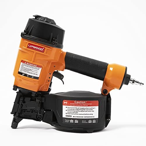 Image of UPWOOD CN55 Air Coil Nailer, 1 to 2-1/4 Inch, 25-57mm, 15 Degree Coil Nail Gun for Fast Shooting, Fencing and Pneumatic Framing