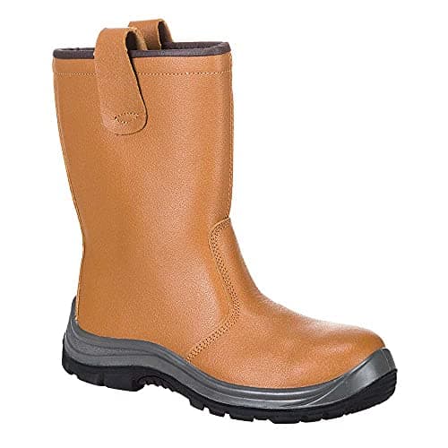 Image of Portwest FW12TAR38 S1P Size-5 Steelite Rigger Boots - Tan