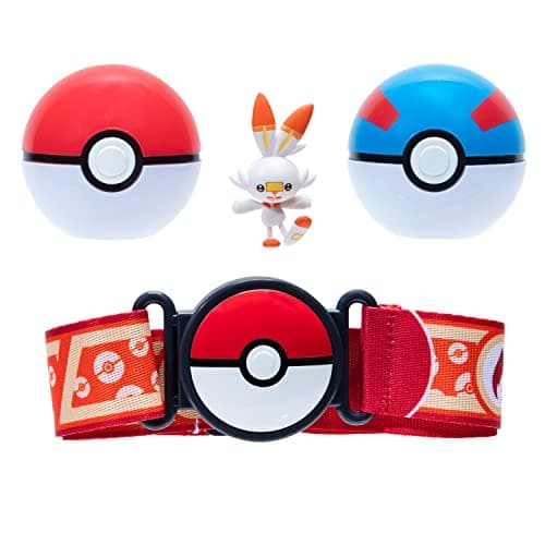 Image of PoKéMoN Pokemon - Clip 'N' Go Poke Ball Belt Set (Poké Ball, Great Ball and Scorbunny) W12 (PKW3158)