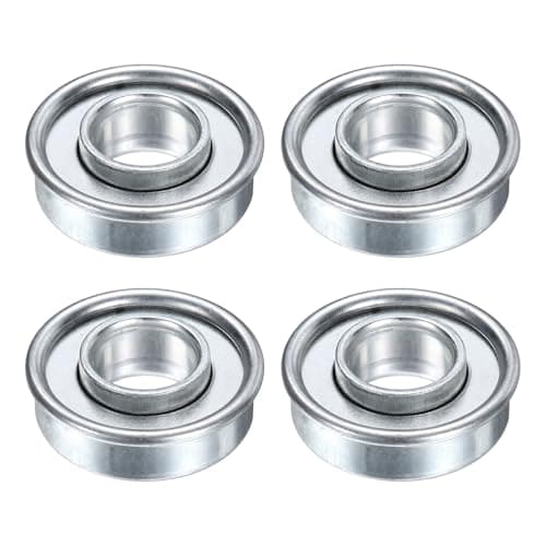 Image of sourcing map 4Pcs Radial Bearings, 5/8" (16mm) ID, 1-3/8" (35mm) OD, 15/32" (12mm) Thickness, 1-1/2" (38mm) Step OD Carbon Steel Bearing, Replacement Fork Stem Pivot Bearings