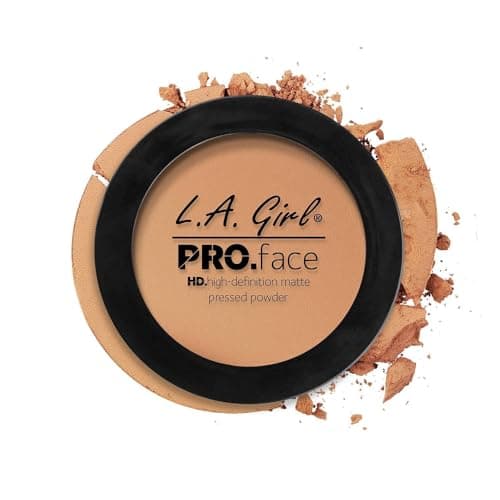 Image of L.A. Girl PRO.Face Matte Pressed Powder, Warm Honey GPP607 - Flawless, Long Lasting Matte Finish with Sheer to Buildable Coverage & Oil Control - Vegan, Travel Compact with Mirror and Sponge