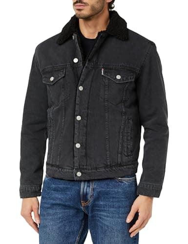 Image of Schott NYC Trucksherpa Jacket for Men, grey, M