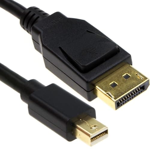 Image of kenable Mini DisplayPort to DisplayPort Cable v1.4 8K@60Hz 4K@120Hz 32.4Gbps HDR MST Male to Male 0.5m Black
