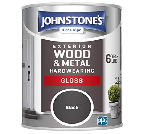 Image of Johnstone's Exterior Hardwearing Gloss - Black 750ml