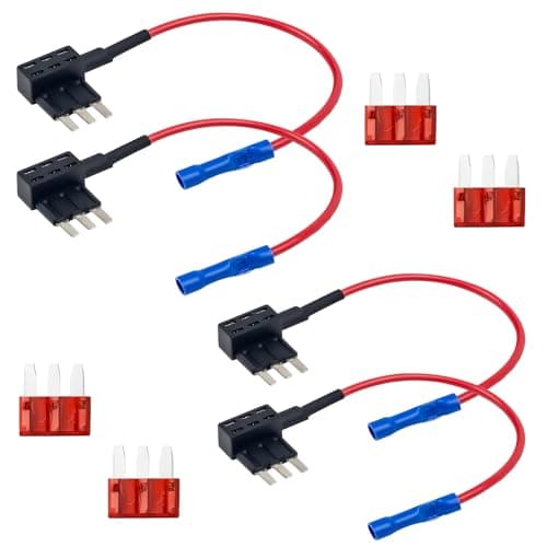 Image of 4 PCS 12V Fuse Holder with 4PCS Blade Fuse, Universal Micro3 Fuse Tap Kit, Wide Compatibility, Easy Installation, Complete Kit for Car Electronics