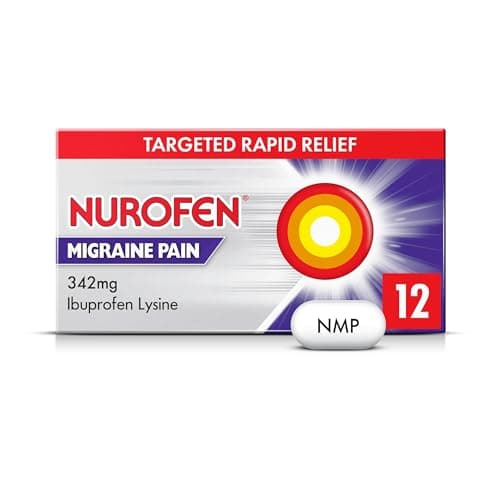 Image of Nurofen 342mg Ibuprofen Lysine Caplets, 12 Count, Strong Headache And Migraine Painkillers, Effective For Fast Relief