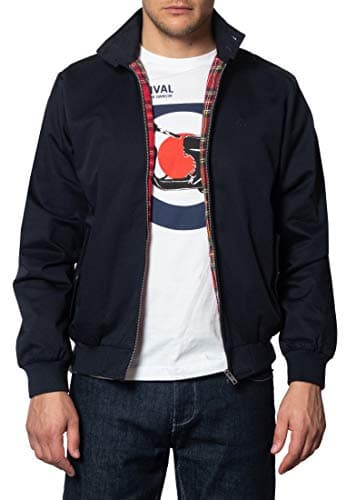 Image of Merc of London Men's Harrington Jacket - Blue - XXX-Large