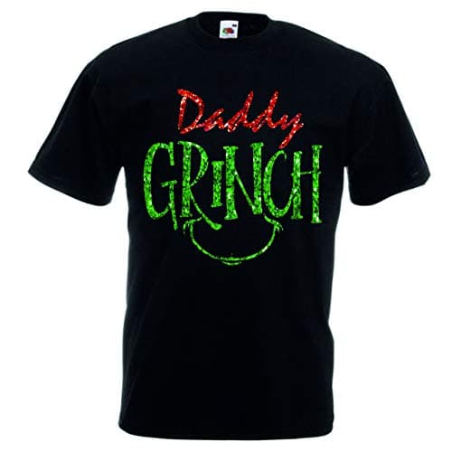 Image of Daddy Grinch Christmas T-Shirt Dr Seuss Xmas Gift Novelty T Shirt Mens Sizes S - XXXL (XLarge, Black)