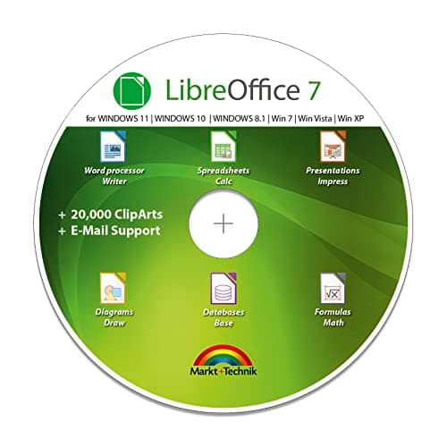 Image of LibreOffice Suite 2025 Home and Student for - PC Software Professional Plus - compatible with Word, Excel and PowerPoint for Windows 11 10 8 7 Vista XP 32 64-Bit PC