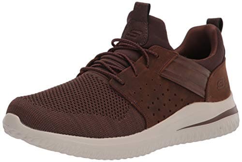 Image of Skechers Men's Delson 3.0 Sneaker, Brown, 10.5 UK