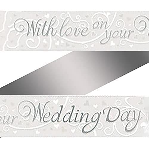 Image of 9ft Banner with Love On Your Wedding Day Metallic