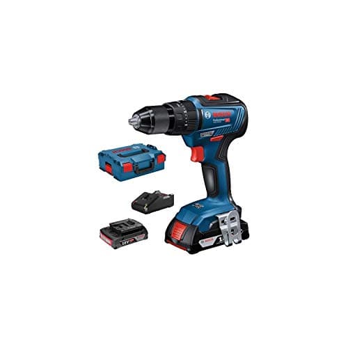 Image of Bosch Professional 18V System Cordless Combi Drill GSB 18V-55 (incl. 2X GBA 2.0Ah Batteries, Charger 18V-40, L-BOXX 136)