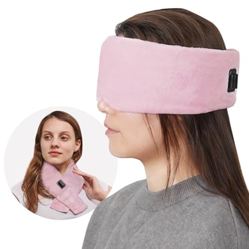 Image of ARRIS Heated Eye Mask, Warm Compress Pad for Blepharitis and Dry Eyes Treatment, Large Electric Heating Mask to Relieve Stye Eye, Syndrome, Headache and MGD Pink