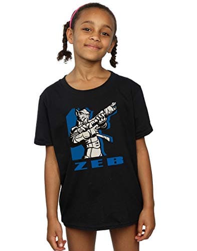 Image of Star Wars Girls Rebels Zeb T-Shirt Black 7-8 Years