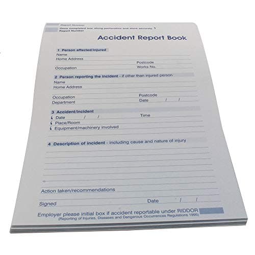 Image of Wallace Cameron Accident Report Book Small A5 Ref 5401009