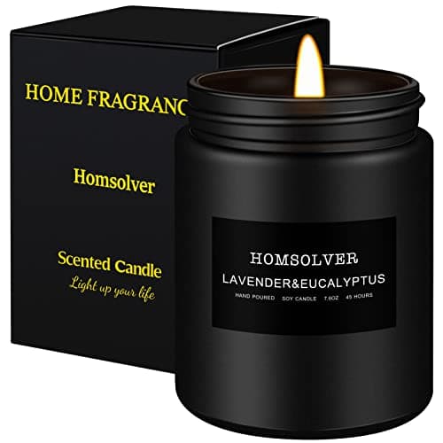 Image of Homsolver Scented Candle for Men, Man Candles, Black Cedar & Sandwood Candles for Home Scented, Aromatherapy Soy Candles, 50 Hour Burn, Ideal Gifts for Men