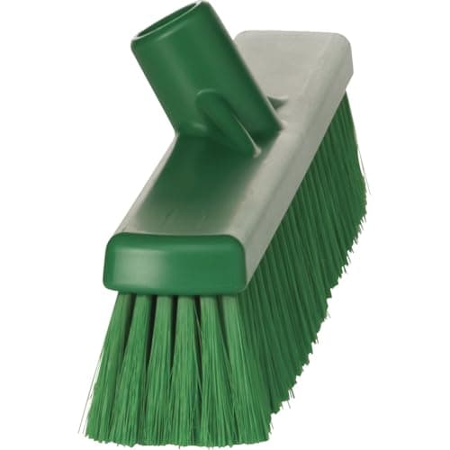 Image of Vikan 31792 Fine Sweep Floor Broom Head, Polypropylene Block, 16-1/2" Polyester Bristle, Green