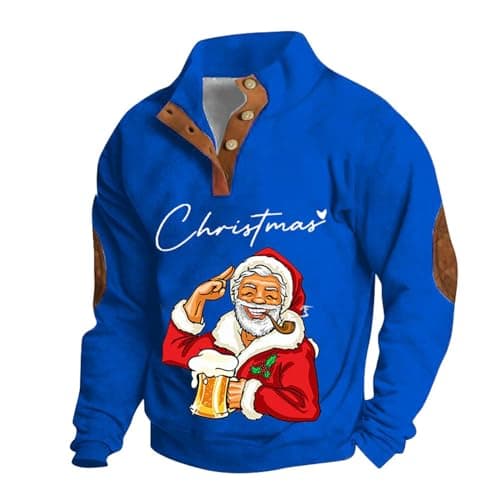 Image of Men's Fleece Lined Cardigan Pullover Quarter Zip Slogan T-Shirt Fall Jacket With Hood Leather Biker Jacket Los Angeles Hoodie Army Jumper Fleece Gilet