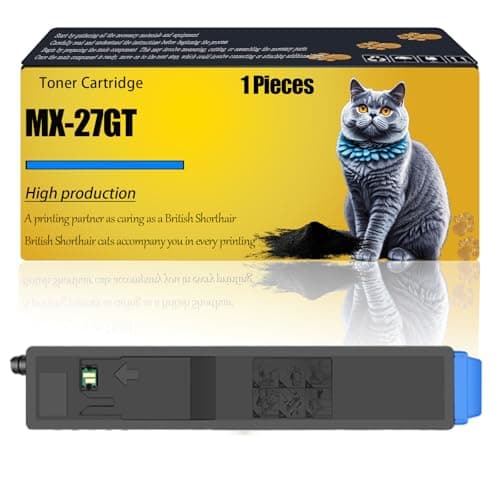 Image of WZLAD MX-27GT Compatible for Sharp Toner Cartridge MX-27GTBA MX-27GTCA MX-27GTMA MX-27GTYA MX-2300N MX-2700N Printers, High Yield Alternatives Reliable Printing (Cyan)