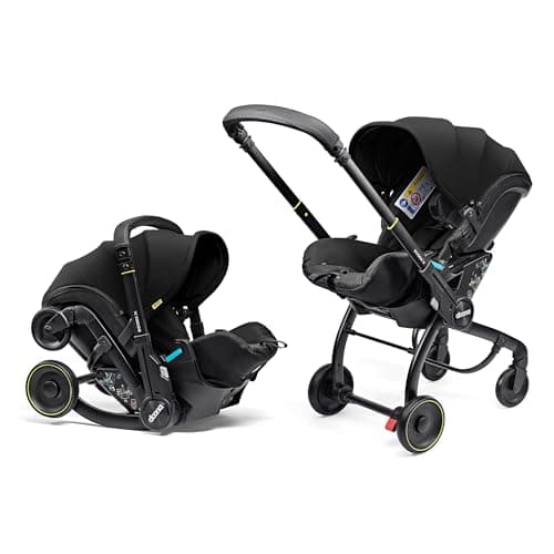 Image of Doona X Baby Car Seat & Travel Stroller Nitro Black - Convertible 0+ Car Seat and Pram with 3 Recline Positions - Ergonomic Pushchair and Travel System - ISOFIX Base Sold Separately