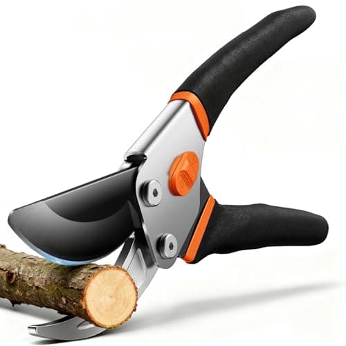 Image of VOTREK® Bypass Garden Secateurs, 8.5" Professional Pruning Shears, Heavy Duty Hand Pruners Gardening Scissor for Fresh Branch Plant Flower Bonsai, 【SK5 Steel Blade】【Ergonomic Handle】【Built-in Spring】
