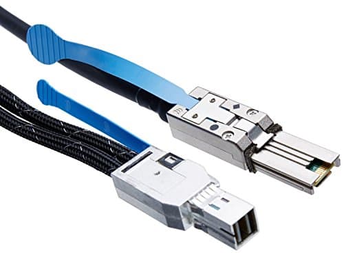 Image of HP 716191-B21 Mini-SAS high density to mini-SAS - SAS external cable - 26 pin 4x Shielded Mini MultiLane SAS (SFF-8088) (M) - 36 pin 4x Mini SAS HD (SFF-8643) (M) - 2 m - for Modular Smart Array 2040