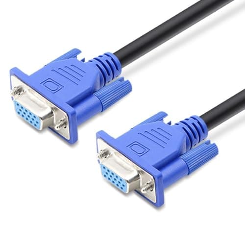 Image of Pidwaok VGA(3+9) Cable, 15-Pin VGA Video Cable 0.3 Meters for Compact PC to Monitor Connections (Female to Female)