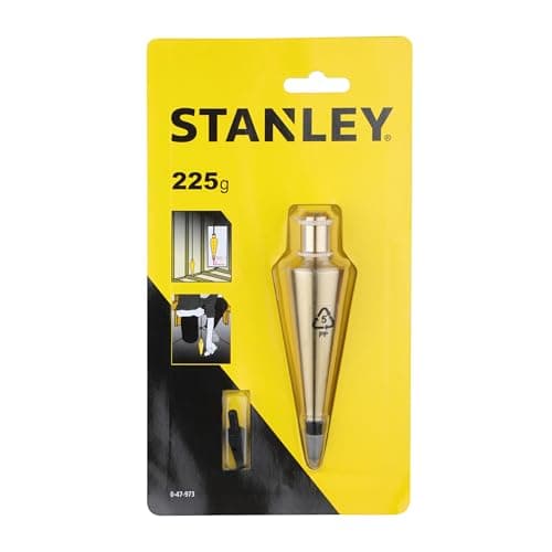 Image of Stanley 0-47-973 Brass Plumb Bob, Gold, 225 g