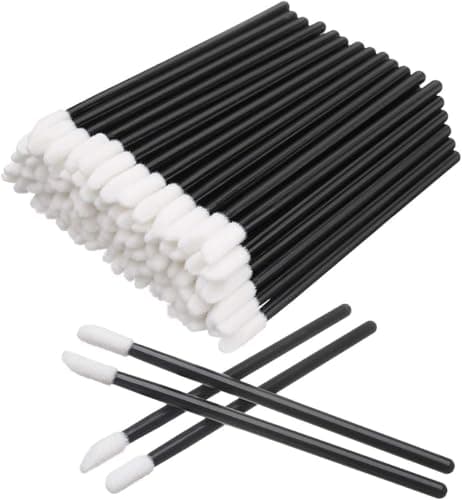Image of 200 Pcs Disposable Lip Brushes Make Up Brush Lipstick Lip Gloss Wans Applicator Tool Makeup Beauty Tool Kits (black)