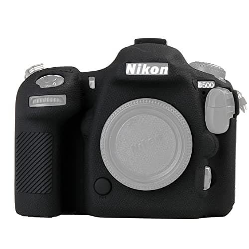 Image of Moitekit Camera Case Skin for Nikon D500 Soft Silicone Rubber Protective Body Housing Case Camera Protector Cover (Black)