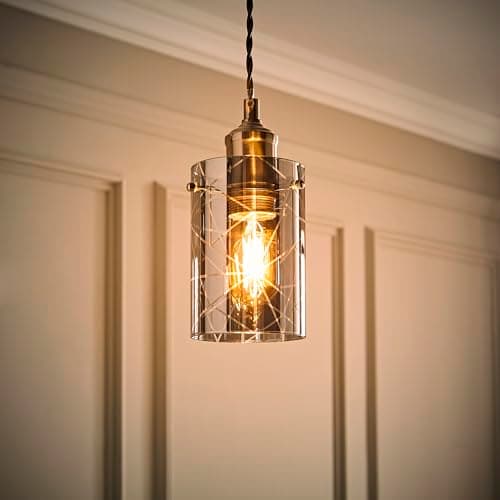 Image of ValueLights | Easy Fit Smoked Glass Ceiling Pendant Light Shade Bedroom Hallway Lampshade | Ceiling Lights, Home Décor & Improvement Essential