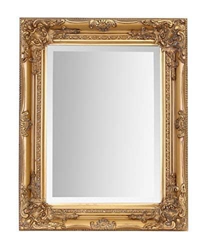 Image of Select Mirrors Rhone Mirror - French Vintage, Antique Baroque Style - 42cm x 53cm - Chic Home Decor (Antique Gold)