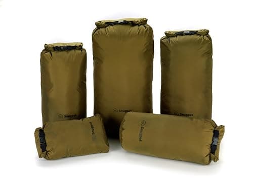 Image of Snugpak Dri-Sak WGTE - 100% Waterproof Dry Bag with Roll-Down Closure, Non-Freeze Buckles - Dry Sack for Adventures, Hiking, Camping, Kayaking - Protects from Water, Dust, Sand - Coyote - 4L