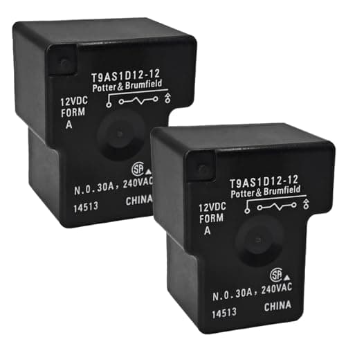Image of Relay T9AS1D12-12 (Set of 2), 12VDC 30A SPST-NO PCB Power Relay - Versatile for PC Board or Panel-Mounted Applications